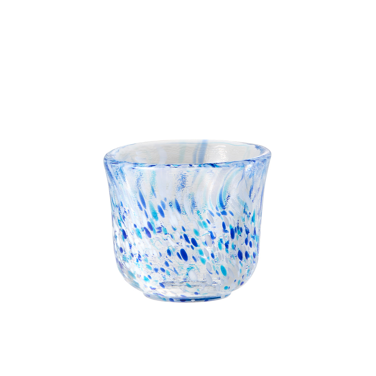 ガラス食器 色彩ぐい呑 斑紋 50ml 1B(ブルー) Yoshinuma-glass Studio1156