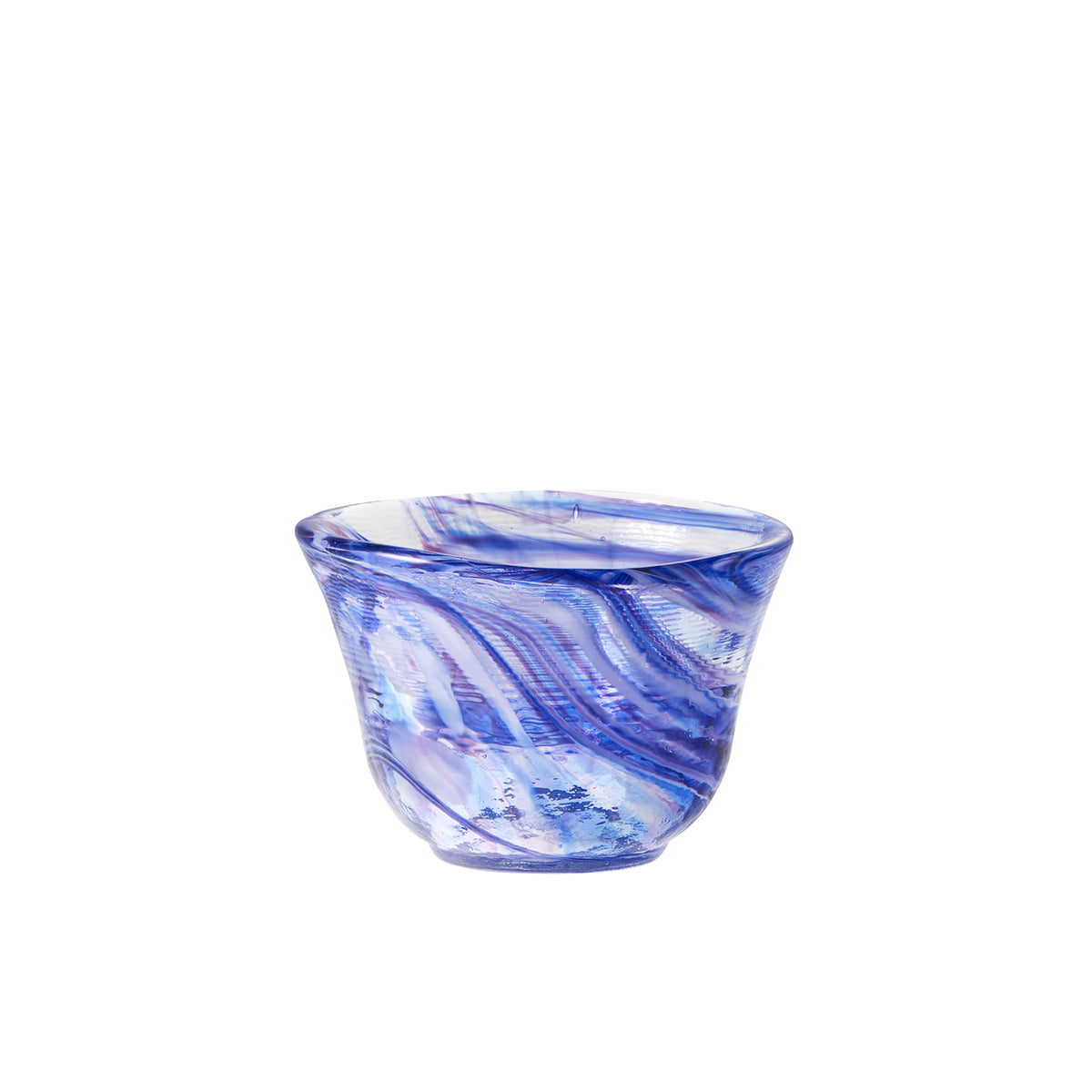 ガラス食器 色彩ぐい呑 流水 50ml 2B(ブルー) Yoshinuma-glass Studio1156